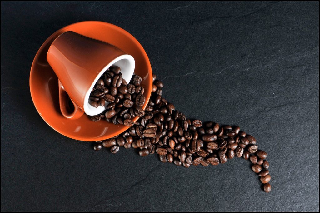 coffee, coffee beans, cup